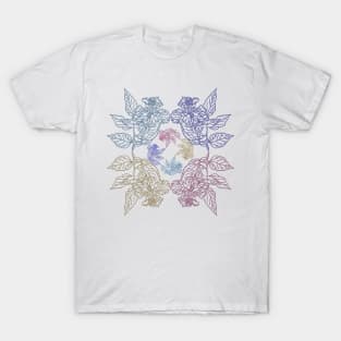 Geometrtic beautiful colorful floral design T-Shirt